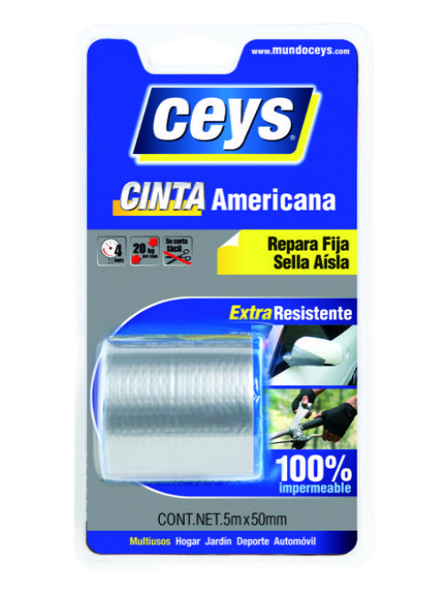 TACKCEYS CINTA AMERICANA PLATA 5 M