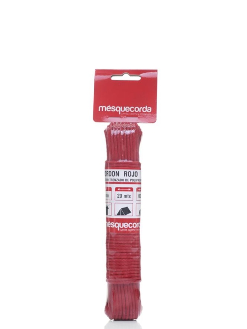 Blíster cuerda trenzado polipropileno rojo 20m