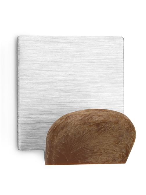 Colgador adhesivo con base inoxidable