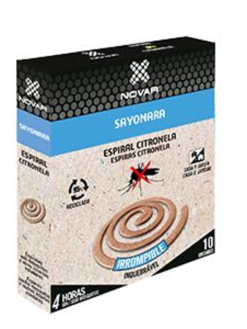 Sayonara Espiral antimosquitos citronela 10 unidad