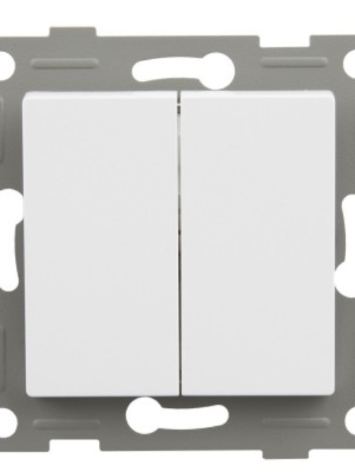Serie empotrar Onlex blanca conmutador doble
