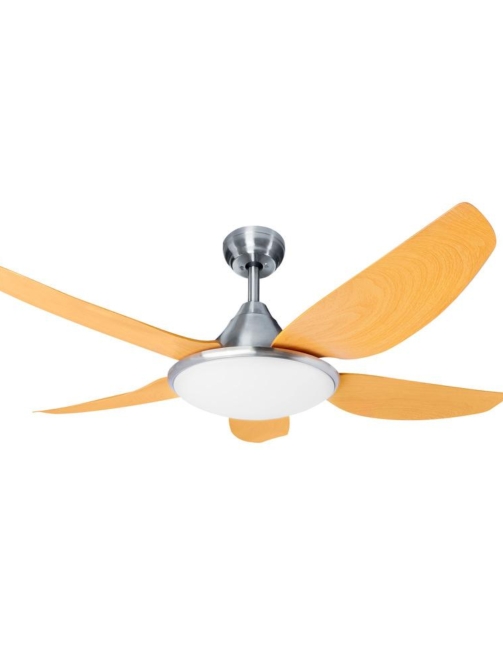 Ventilador de techo con luz led küken cromado 65w