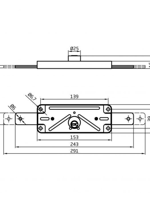 Cerradura 645-15 acero zincado