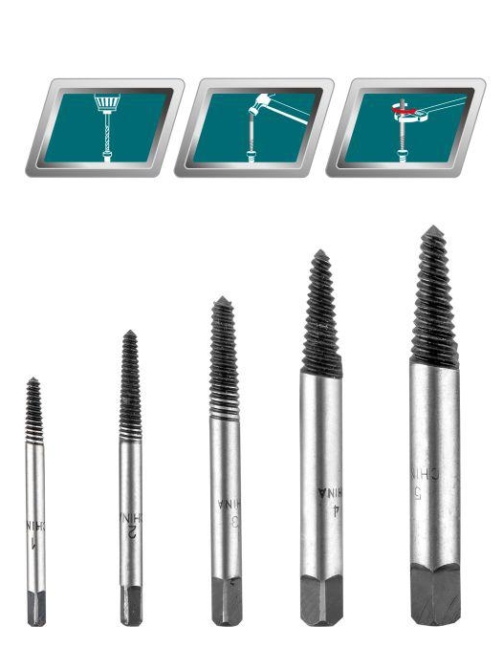 Juego de 5 extractores tornillos Total TACSE0056