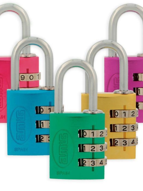 Candado de combinación colores 30mm