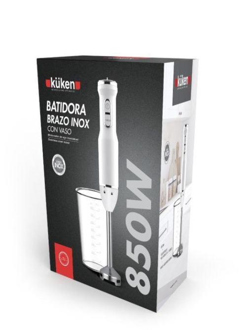 Batidora brazo 850w con vaso Kuken