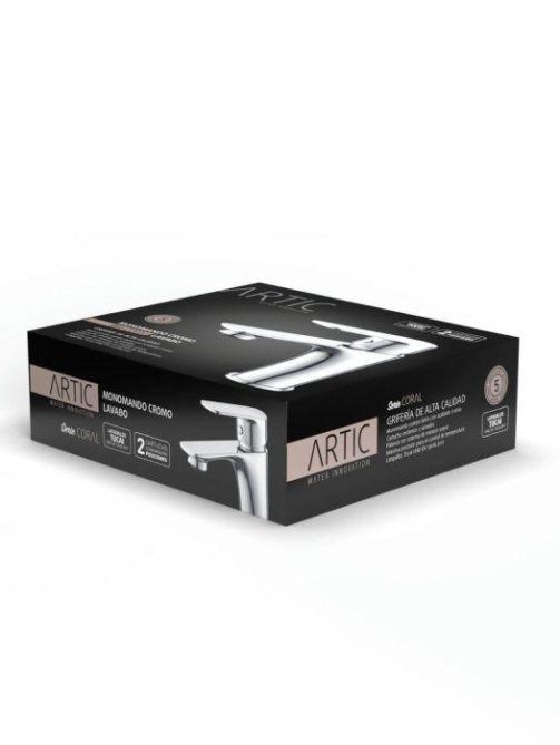 Monomando lavabo serie Coral Artic