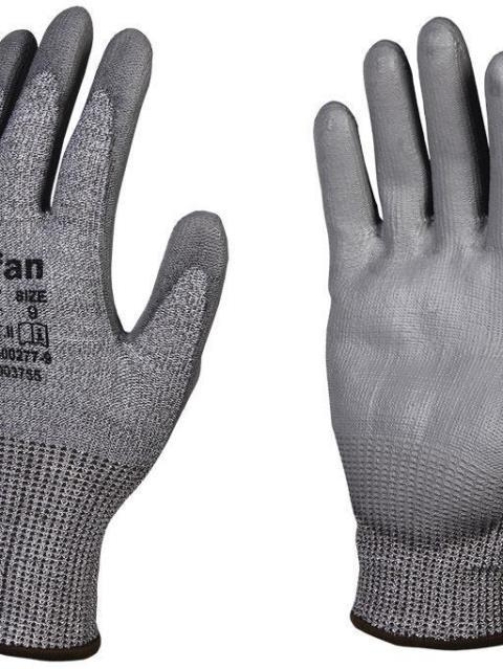 Guante anti corte impregnado poliuretano gris