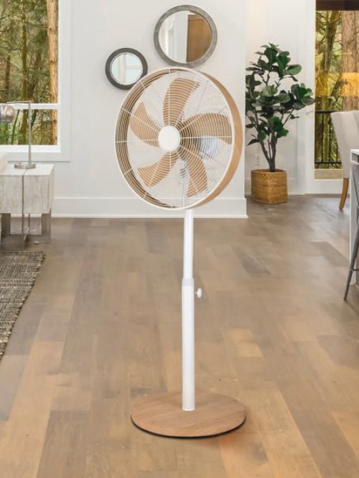 Ventilador de pie 50w Alcañiz Blanco/Haya
