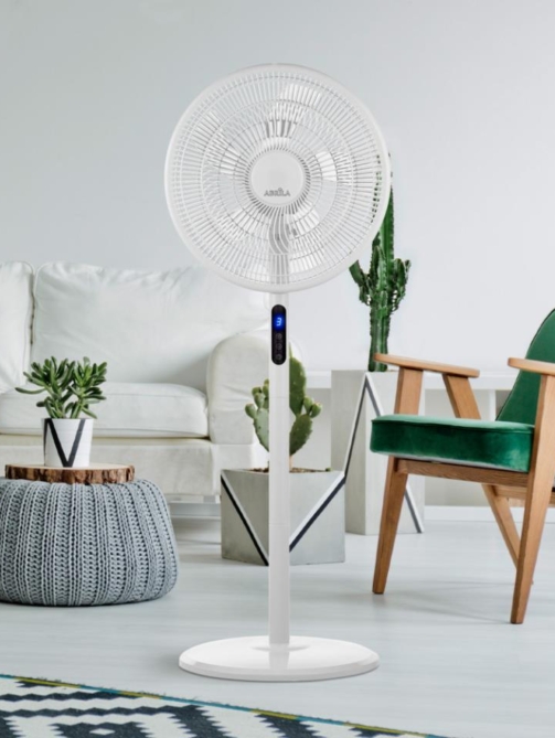Ventilador de pie Icono Blanco 45w con mando