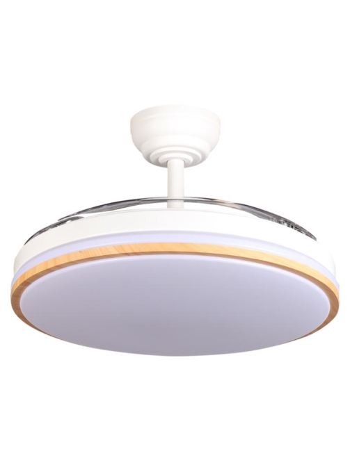 Ventilador Dc Relampago 60w Blanco/haya