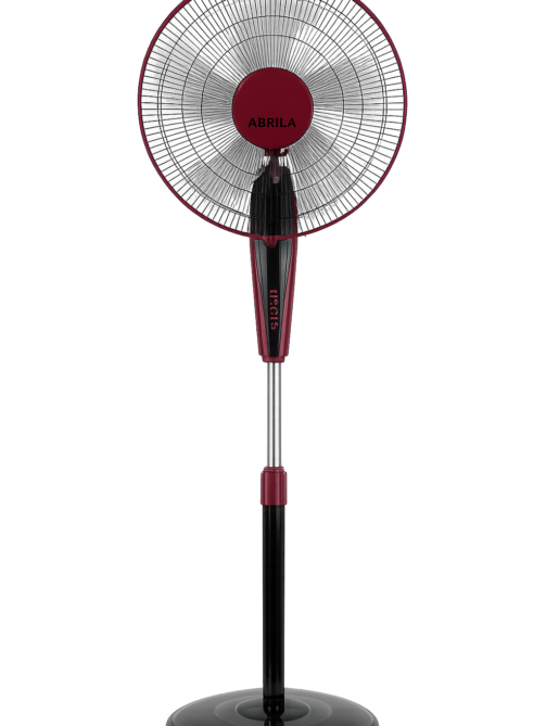 Ventilador de pie ABRILA en blanco y burdeos